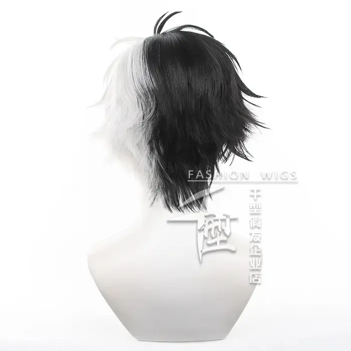Haruka Sakura Cosplay perruque Anime coupe-vent noir blanc cheveux courts Bofurin Halloween fête pour femmes hommes