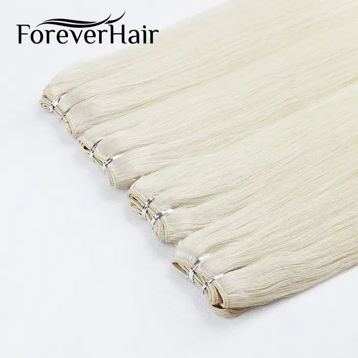 FOREVER HAIR 100 g/pièce 16 "18" 20 "réel tissage de cheveux humains Remy Extensions de cheveux raid