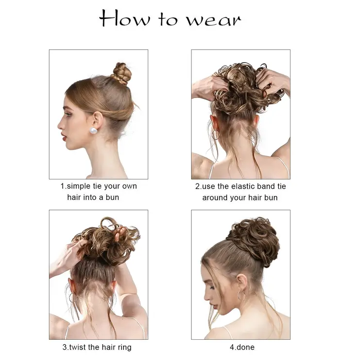 Extensions de Chignon synthétiques en désordre