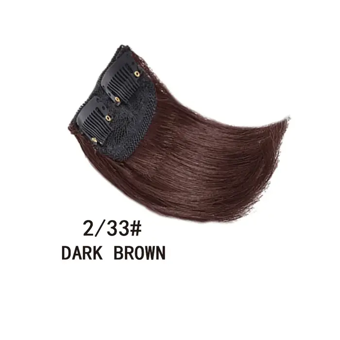 Extension capillaire synthétique courte et lisse, 10cm, doublure de cheveux Invisible, couverture latérale supérieure, postiche pour femmes