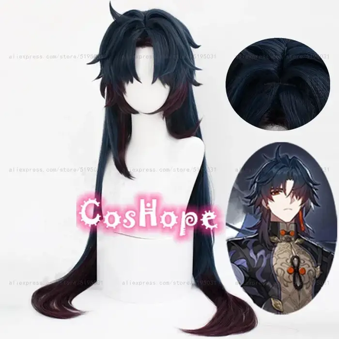 Perruque de Cosplay à lame 90cm de Long