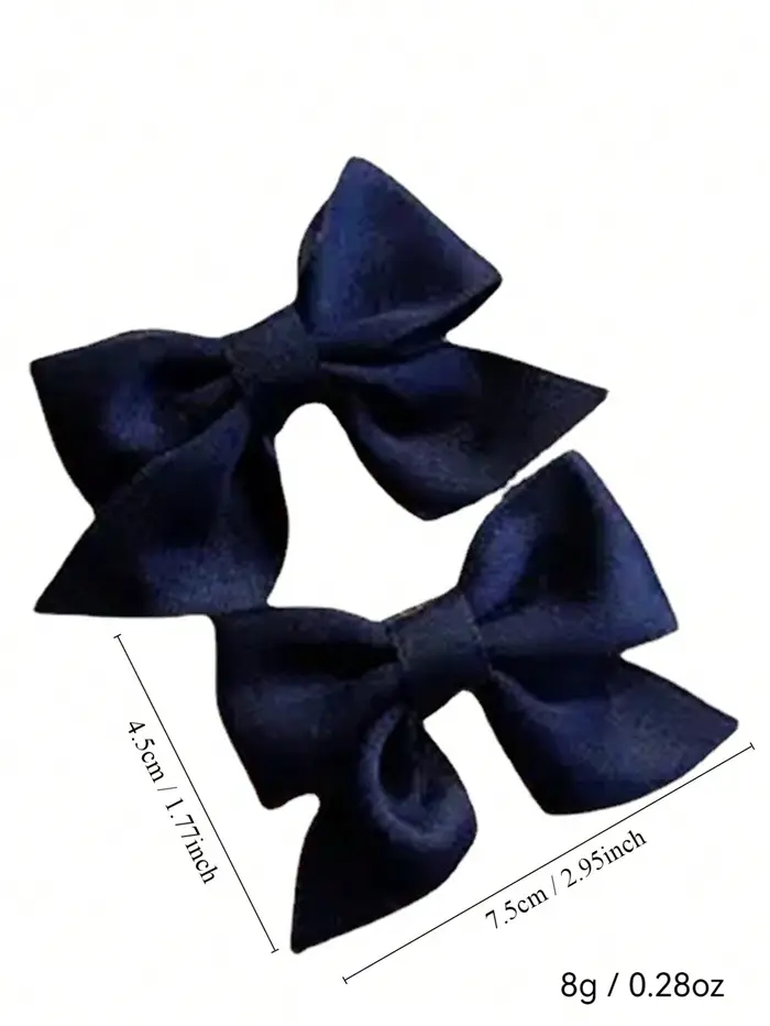 Barrettes à nœud bleu, 2 pièces