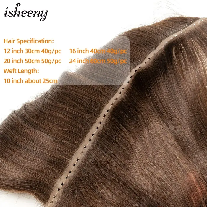 Extensions de cheveux humains de trame de trou Invisible 12 "-24" double onglet