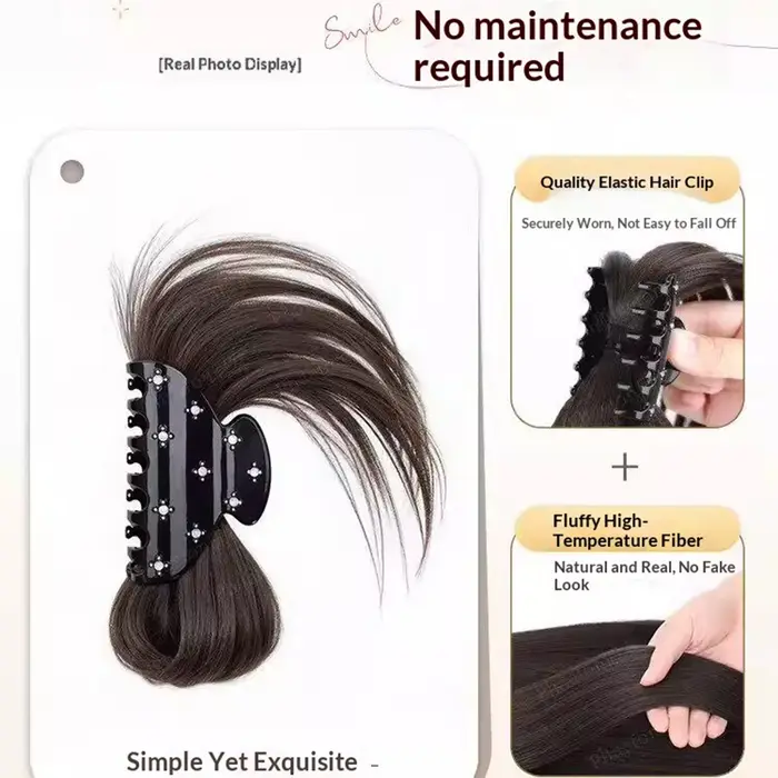 Chignon désordonné et volumineux à pince