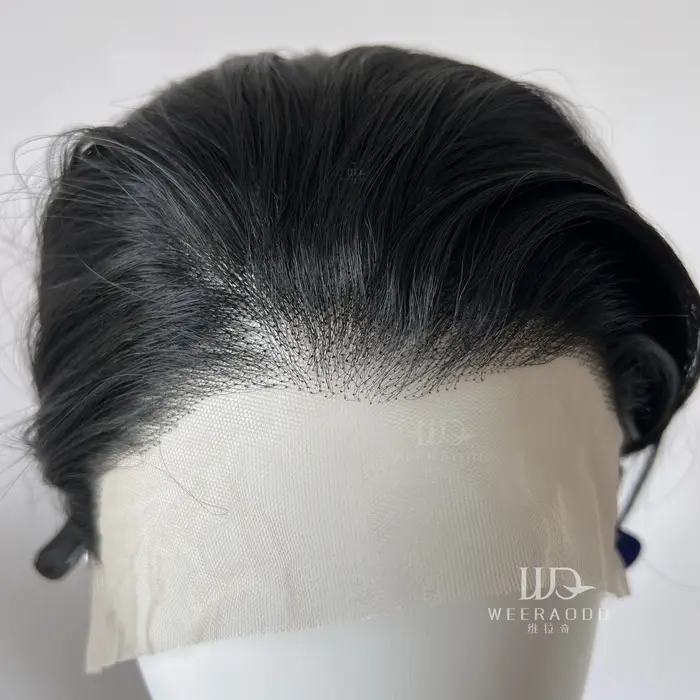 Perruque Lace Front Wig noire pour hommes