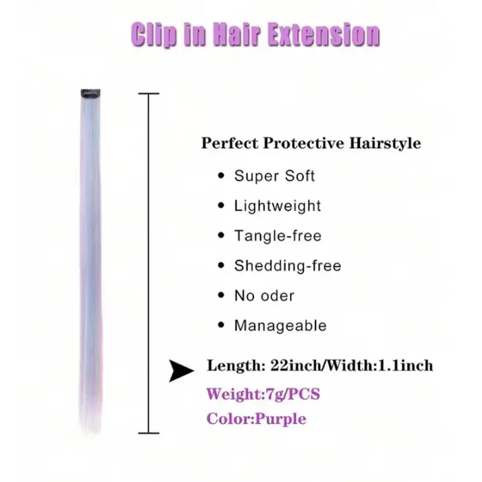 Extension capillaire synthétique à clipser