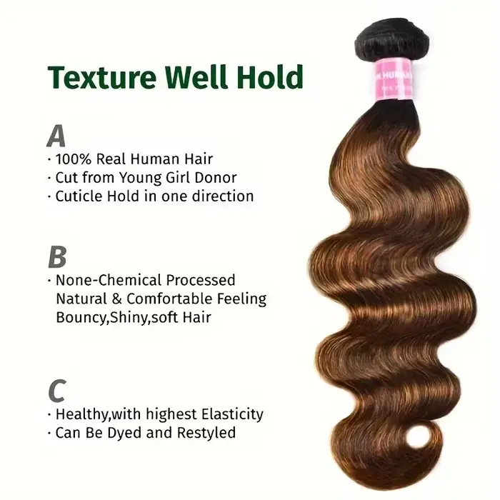Mèches brésiliennes Body Wave brunes Balayage