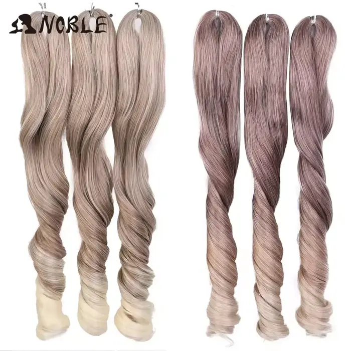 Cheveux nobles 18 pouces français bouclés Crochet tressage