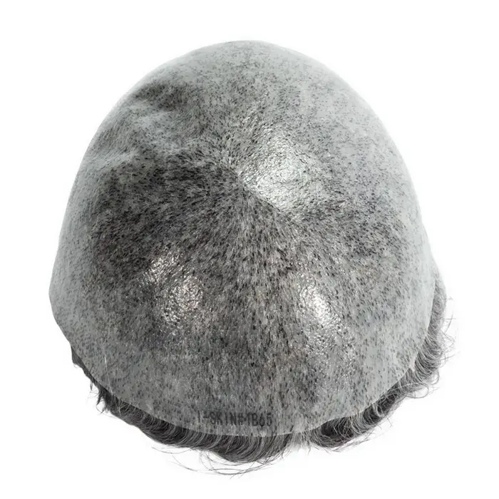 Toupet cheveux humains hommes 0.12-0.014mm peau avec noeuds