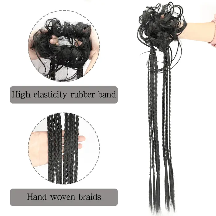 Chignon synthétique désordonné