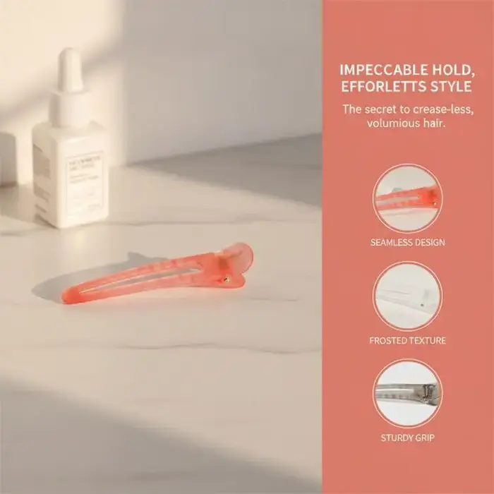 Pinces à cheveux creuses mates effet gelée
