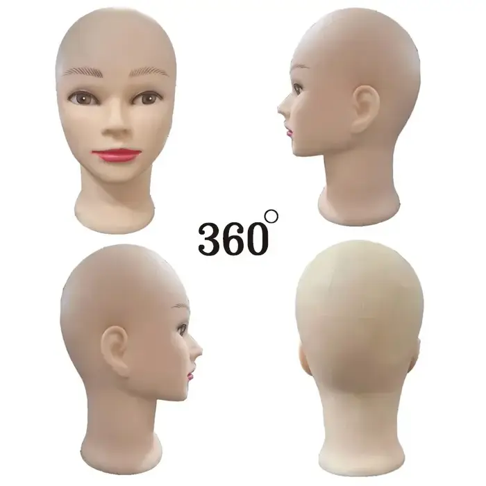 Tête de perruque souple pour l'enseignement, tête de mannequin féminin pour la fabrication de perruq