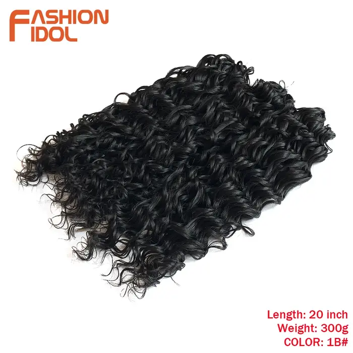 Jessica Hair 20 pouces profond ondulé torsion Crochet cheveux synthétiques Afro cheveux bouclés Croc