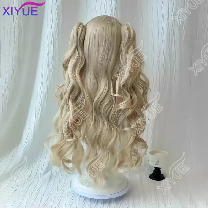 XIYUE perruque synthétique pour femmes Lolita clip-on style double queue de cheval