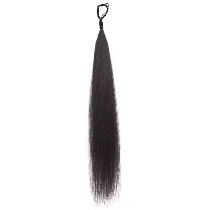 Couleur unie dame fibre synthétique enroulement boule anneau de cheveux perruque bourgeon cheveux ch