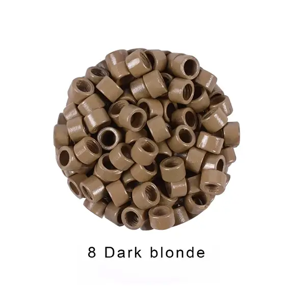 1000 pièces 4.0mm Extension de cheveux Microringe Micro maillons anneaux perles liens avec vis filetage aluminium 7 coul
