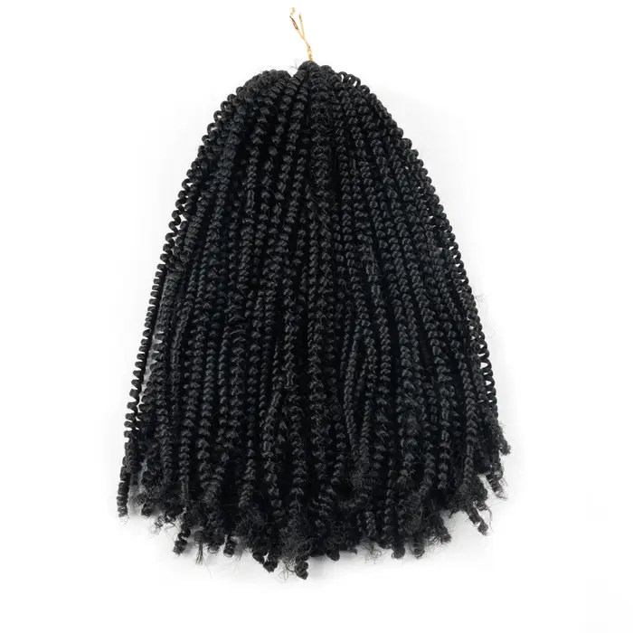 Extensions de cheveux Afro torsadés, Extensions de cheveux pré-bouclées pour tresses courtes crépues