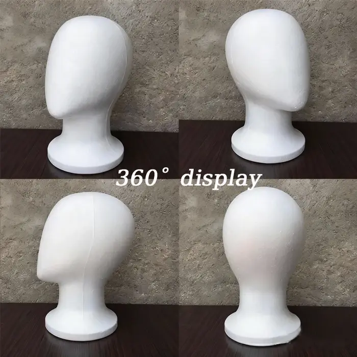 Support de perruque en mousse blanche
