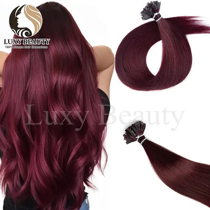Extensions de cheveux à pointe K cheveux humains pointe de kératine Extensions de cheveux de Fusion