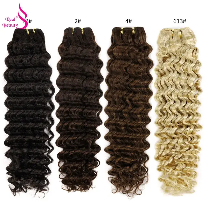 Extensions de cheveux humains vague profonde paquets