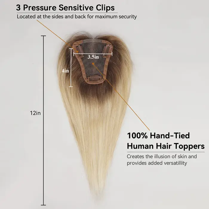 Toppers blonds à clips pour femmes
