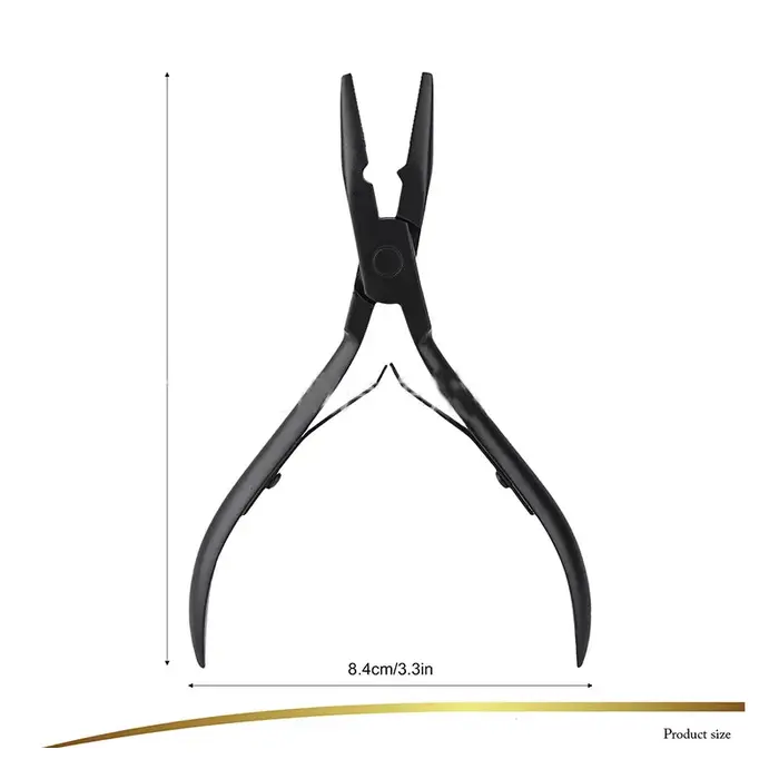 Pince professionnelle pour extensions de cheveux, pince d'application de trame, Micro perles à maillons, pince plus proche