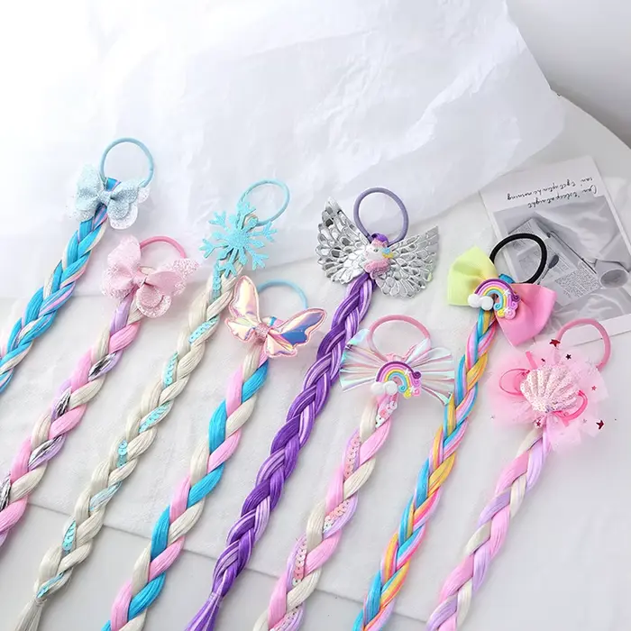 Princesse tresse Elsa bandeau postiche Cosplay perruques tressées pour Elsa habiller ensemble pour enfant en bas âge filles fête mariage anniversaire