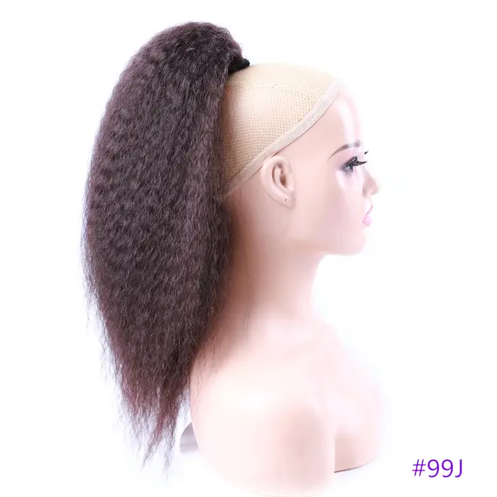 Extensions synthétiques Afro bouffantes pour queue de cheval crépue