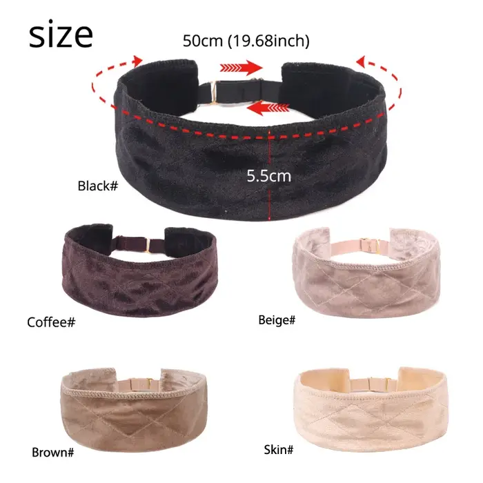 Plussign perruque Grip bandeau pour perruques frontales en dentelle réglable Invisible