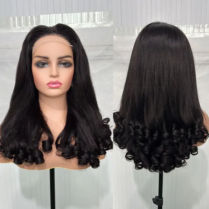12A Double dessiné oeuf de printemps bouclés vierge perruques de cheveux humains 5x5 HD dentelle san