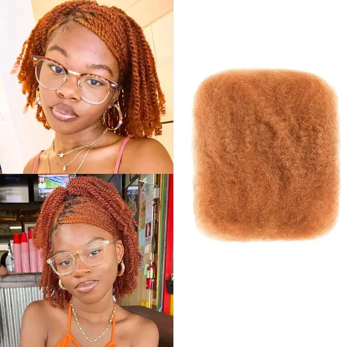 Cheveux synthétiques bouclés afro crépus pour tresses/extensions de locs permanentes