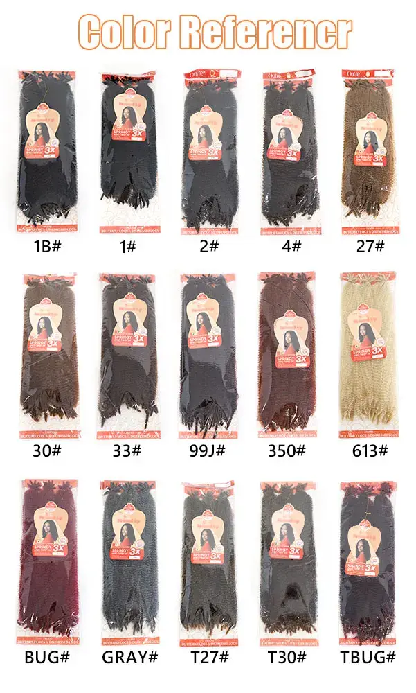Extensions capillaires synthétiques Afro torsadées de printemps