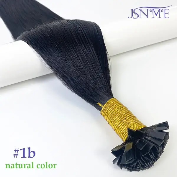 Extensions de cheveux humains à pointe plate JSNME