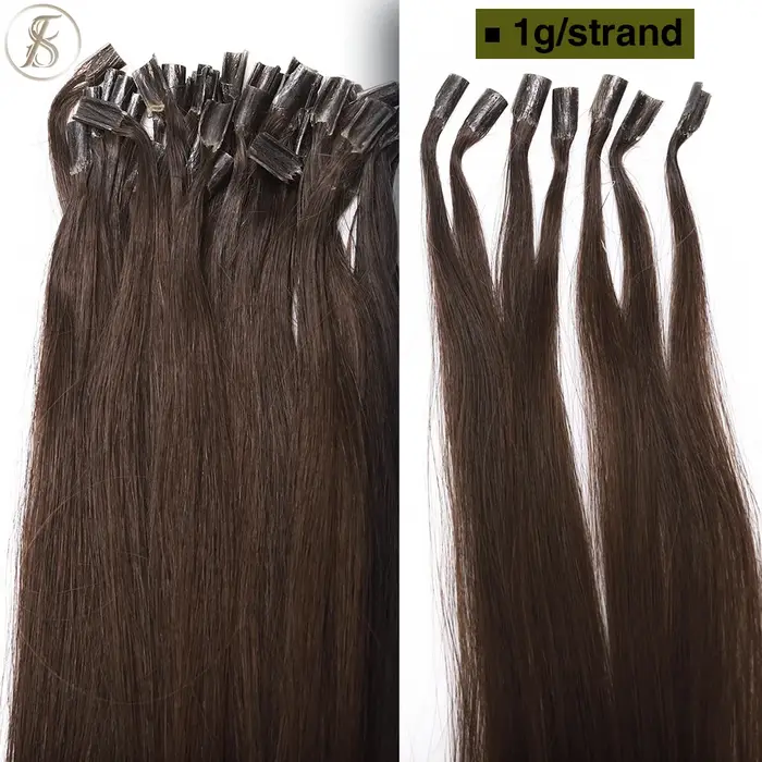 TESS U Tip-Extensions de Cheveux Naturels Pré-Collés
