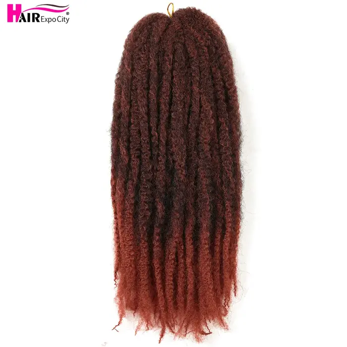 Extensions capillaires synthétiques, tresses afro crépues et bouclées au crochet, style Marley Expo 