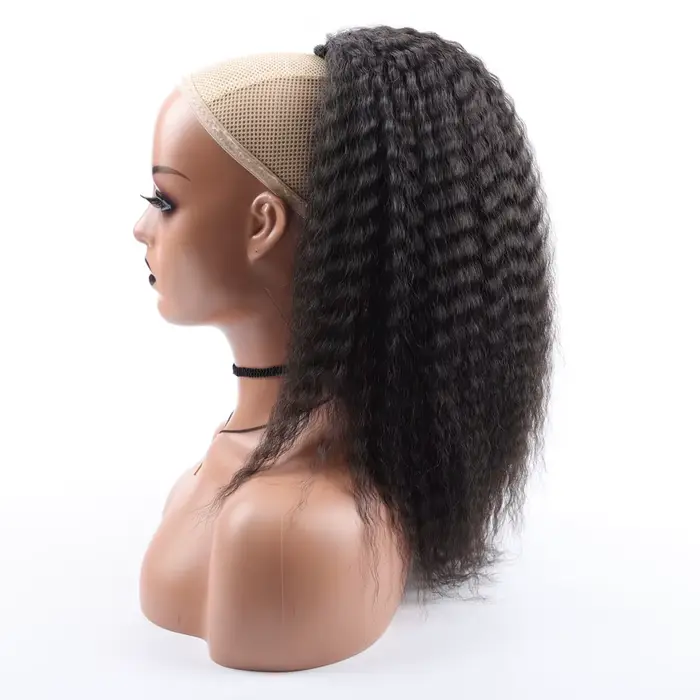 Extension capillaire synthétique pour femmes, postiche afro crépue et bouclée