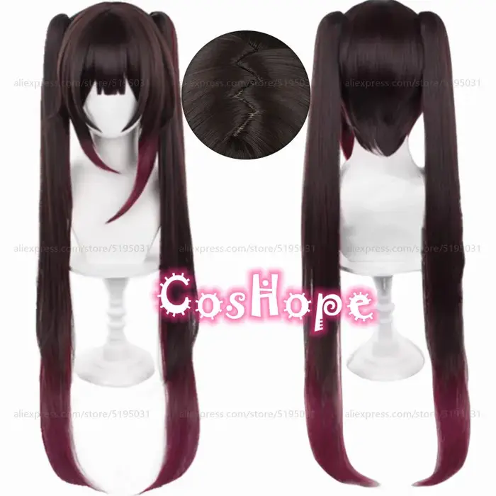 Perruque de Cosplay Synthétique de Style Zigzag de 90cm de Long