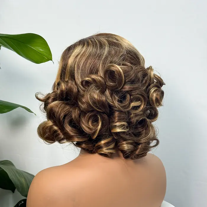 330% Demnsity 5x5 dentelle lâche rebondissant perruques de cheveux humains