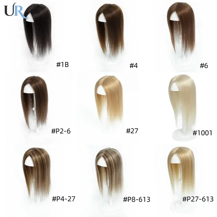 Topper de cheveux humains pour femmes