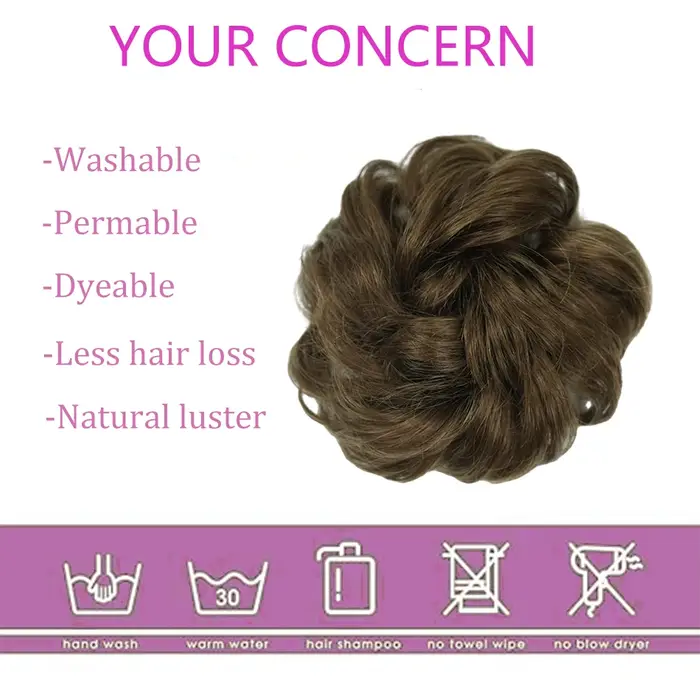 100% cheveux humains chignon vrais