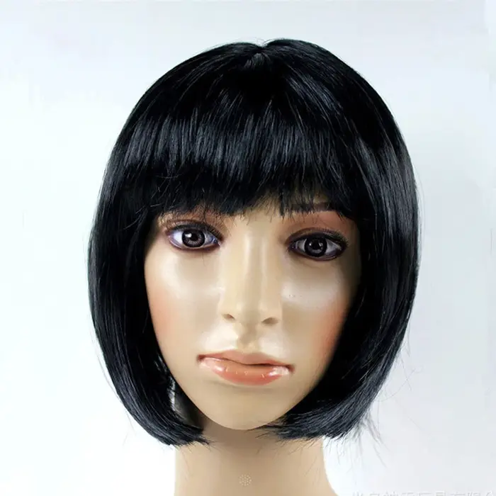 Bob perruque jolies femmes courtes Bob perruques mode naturelle Halloween Cosplay Anime