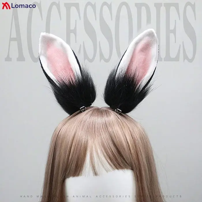 Jolies pinces à cheveux en forme d'oreilles de lapin en peluche