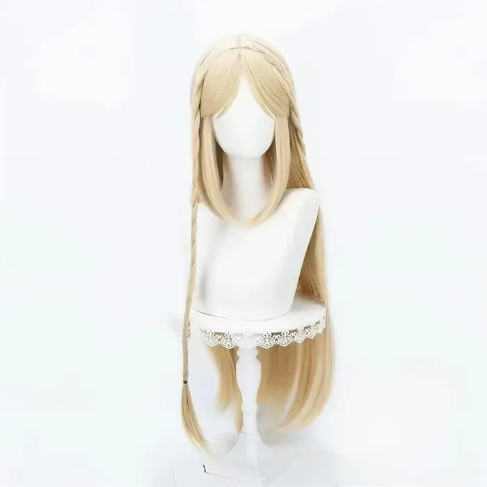 Elf Cartethyia Cosplay perruque synthétique longue perruque droite Anime Coser jolie fille fibre rés