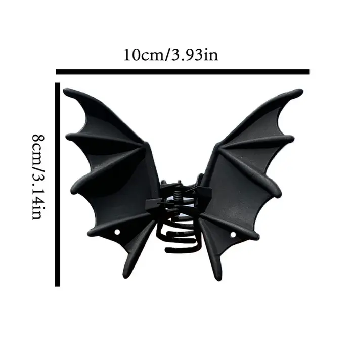 Pince à cheveux chauve-souris requin mat