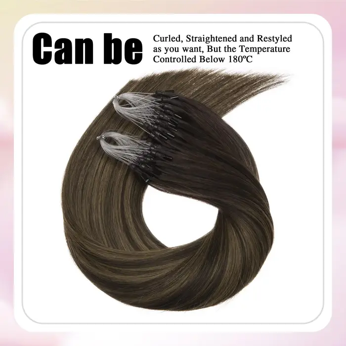 Extensions de micro-boucles de cheveux 100% humains