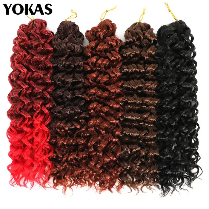 GOGO Curl Extensions de cheveux synthétiques au Crochet pour femme 14 18 22 pouces Faux Locs Afro