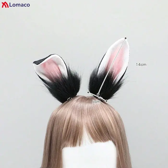 Jolies pinces à cheveux en forme d'oreilles de lapin en peluche