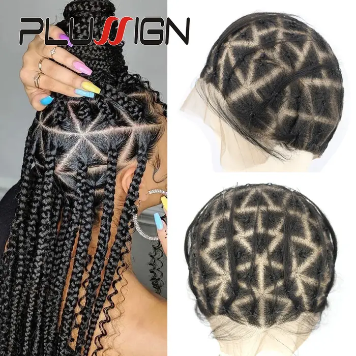 Bonnet de perruque Full Lace ventilé pour tressage au Crochet, bonnet de perruque tressé noir pour la fabrication de perruque Afro sans colle, bonnet Cornrow