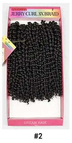 Qp Hair-Extensions de Cheveux Synthétiques Bouclés, Tresses au Crochet, Noir, Marron, Bordeaux, Ombr