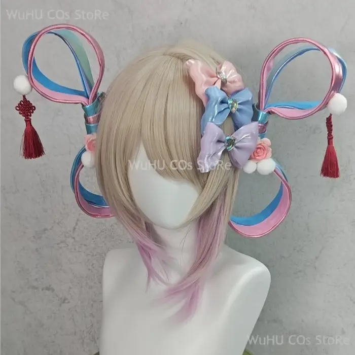Queue de cheval pince à cheveux nouvel an perruque nécessaise fille STREAMER surdose kangel pluie Cosplay